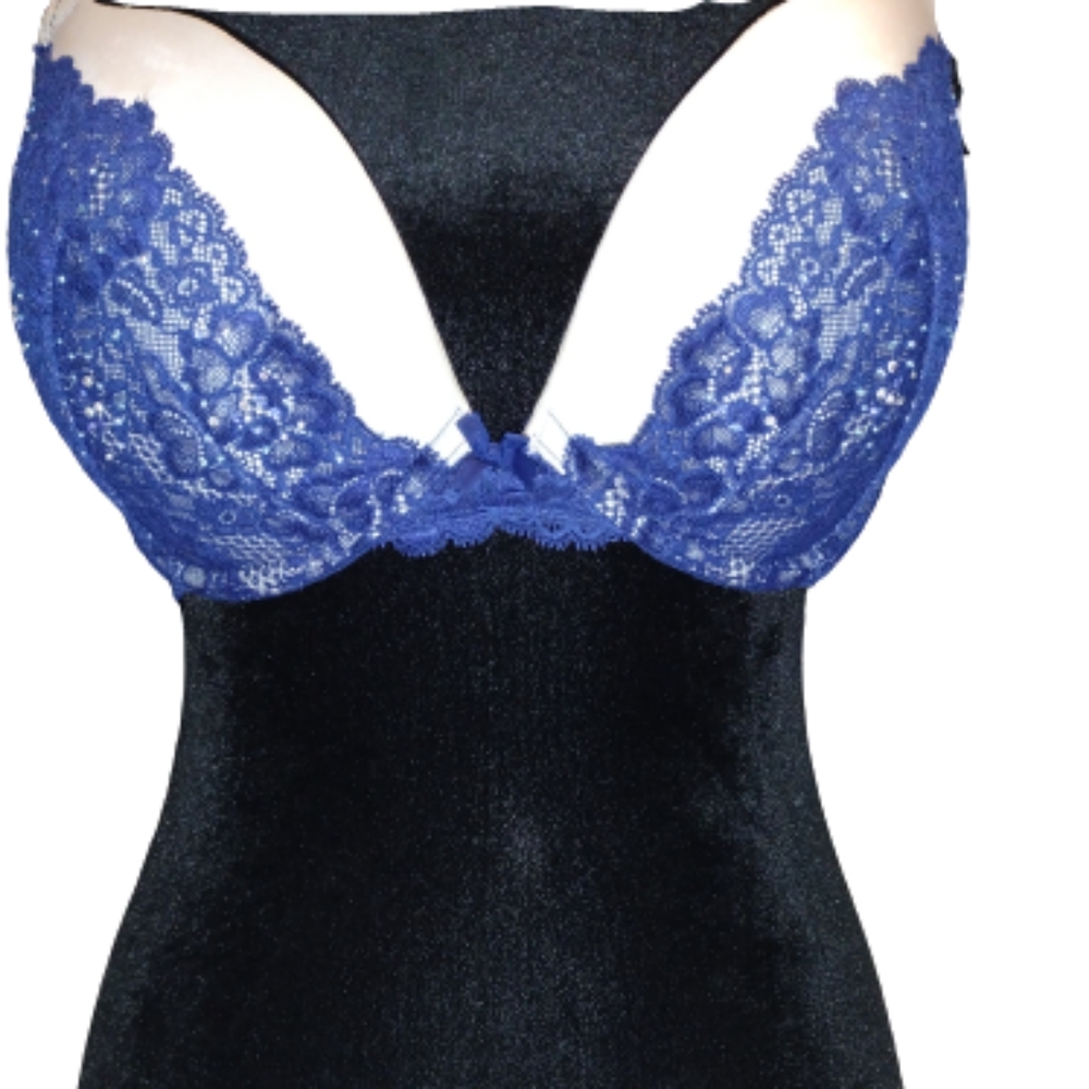 Victoria's Secret Blue Lace Push-Up Bra